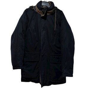 RFT Rainforest Mens Down Winter Puffer Parka Jacket Large L Black Casual Outdoor